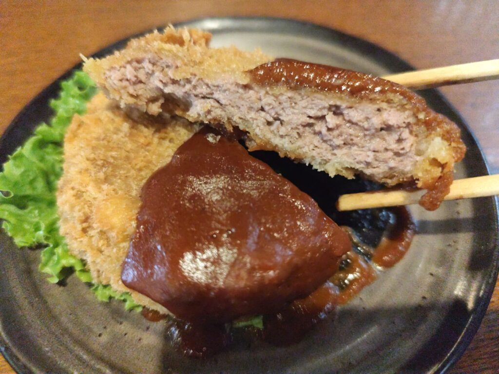 メンチカツの断面