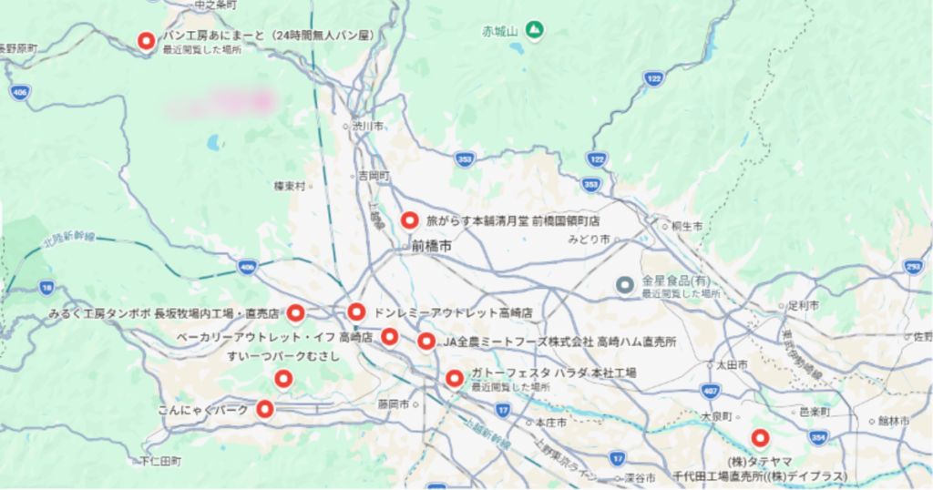 群馬工場直売map