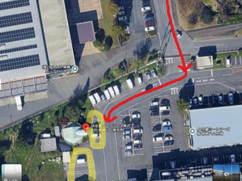 高崎ハム工場上から見た図